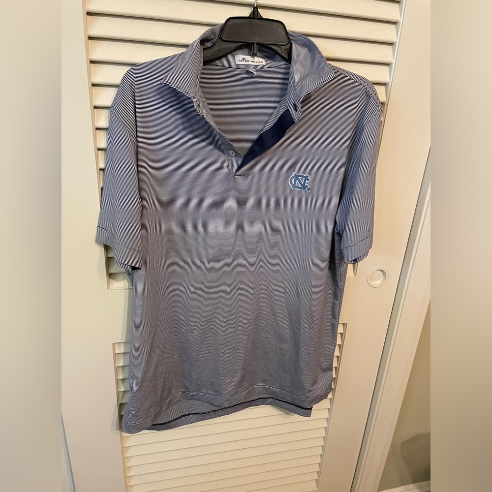 Striped UNC Tarheel Peter Millar Shirt